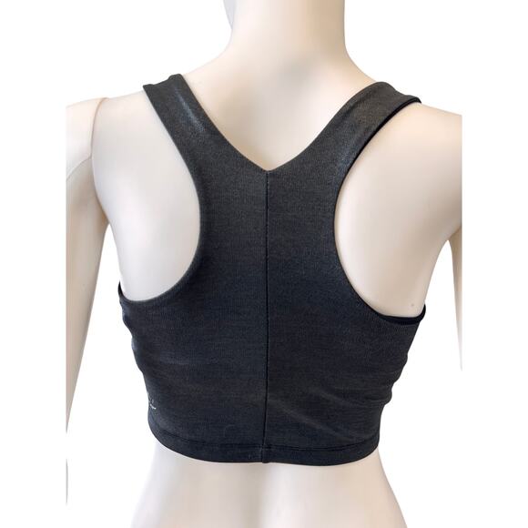 New BEYOND YOGA Women's Black Shine Heather Rib Glow On Cropped Tank Top Size XS - Picture 7 of 10